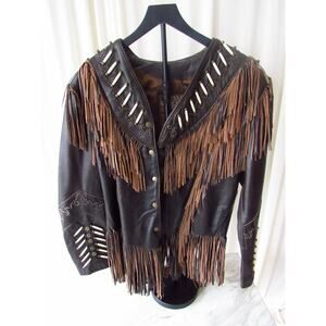Leather Gallery Fringe Leather Coat